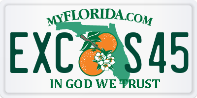 FL license plate EXCS45