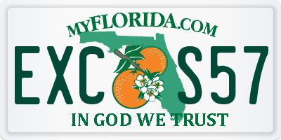 FL license plate EXCS57
