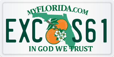 FL license plate EXCS61