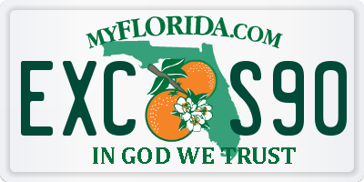 FL license plate EXCS90