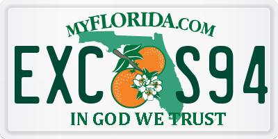 FL license plate EXCS94