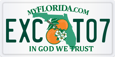 FL license plate EXCT07