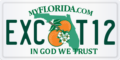 FL license plate EXCT12