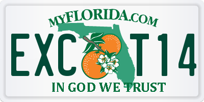 FL license plate EXCT14