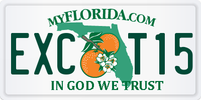 FL license plate EXCT15