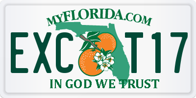 FL license plate EXCT17