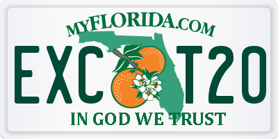 FL license plate EXCT20