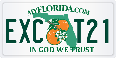 FL license plate EXCT21