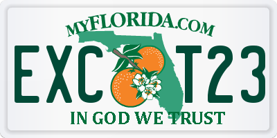 FL license plate EXCT23