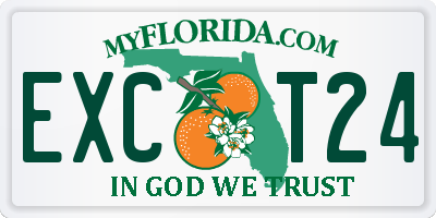 FL license plate EXCT24