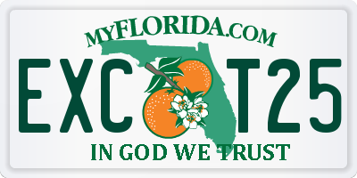 FL license plate EXCT25