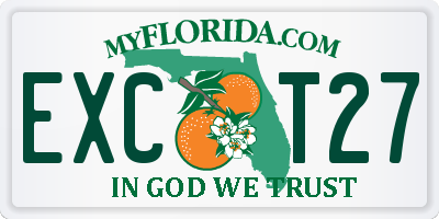 FL license plate EXCT27