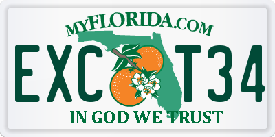 FL license plate EXCT34