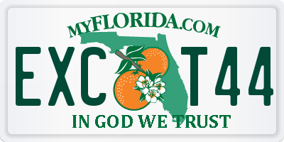 FL license plate EXCT44
