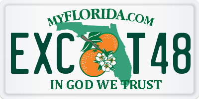 FL license plate EXCT48