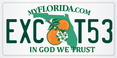 FL license plate EXCT53