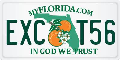 FL license plate EXCT56