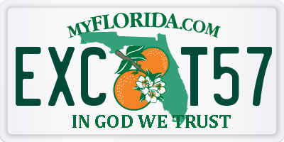 FL license plate EXCT57