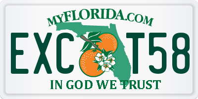FL license plate EXCT58