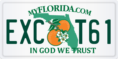 FL license plate EXCT61