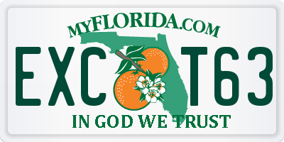 FL license plate EXCT63