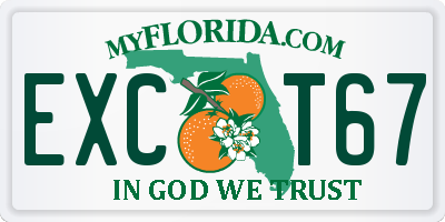 FL license plate EXCT67