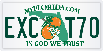 FL license plate EXCT70