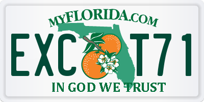 FL license plate EXCT71
