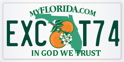 FL license plate EXCT74