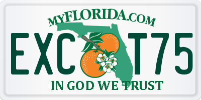 FL license plate EXCT75