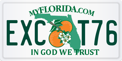 FL license plate EXCT76