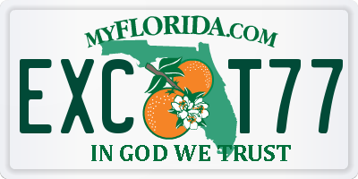 FL license plate EXCT77