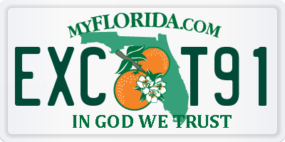 FL license plate EXCT91