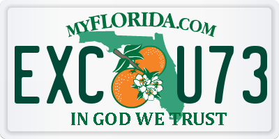 FL license plate EXCU73