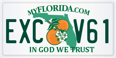 FL license plate EXCV61