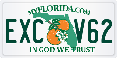 FL license plate EXCV62