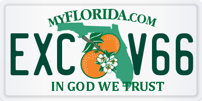 FL license plate EXCV66