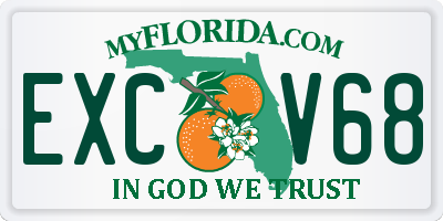 FL license plate EXCV68
