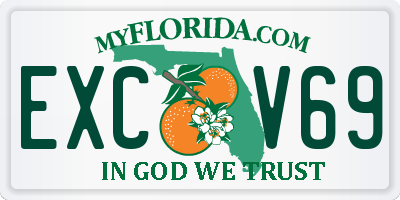 FL license plate EXCV69