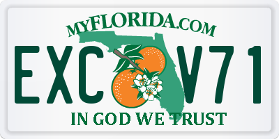 FL license plate EXCV71