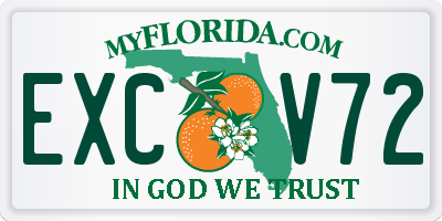 FL license plate EXCV72