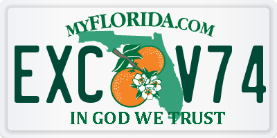 FL license plate EXCV74