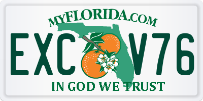 FL license plate EXCV76