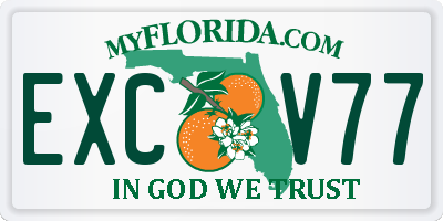 FL license plate EXCV77