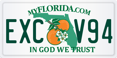 FL license plate EXCV94