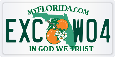 FL license plate EXCW04