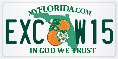 FL license plate EXCW15
