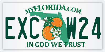 FL license plate EXCW24