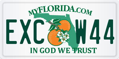FL license plate EXCW44