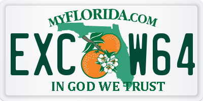 FL license plate EXCW64
